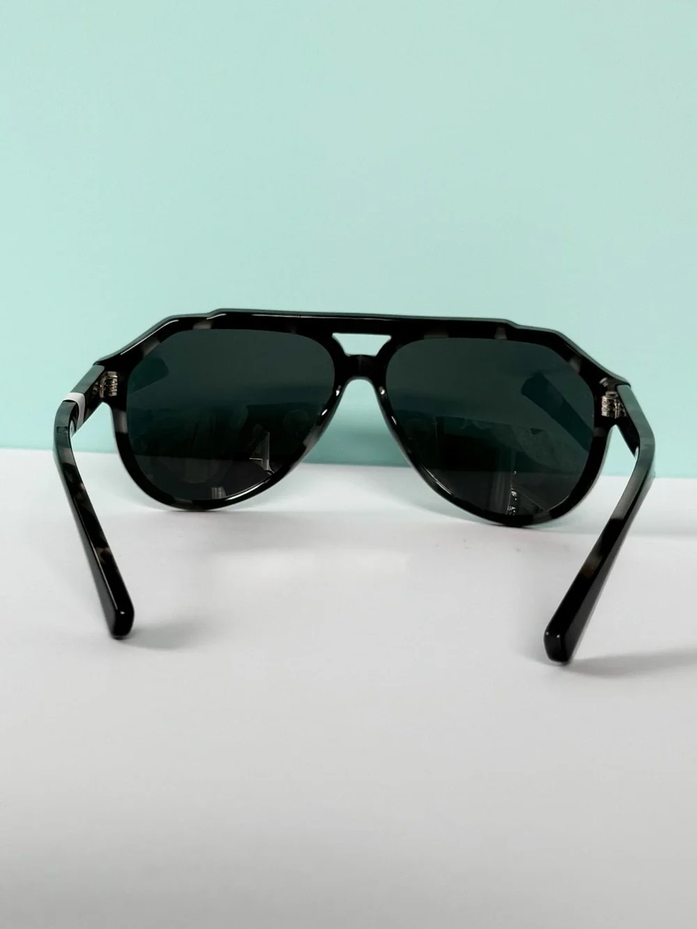 Dolce and Gabbana 4452 Black Pilot Sunglasses in Black/Grey Havana | NWT